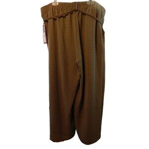 Love Scarlett Women's Size XL Olive Green Wide Leg Pants Trousers Tassel Tie NWT